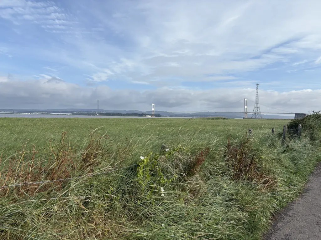Catching sight of the Severn Bridge during the Giant Circle
